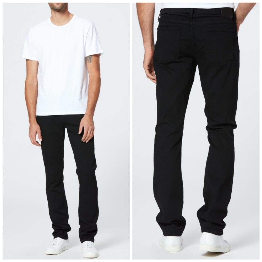Paige | NWOT Federal Black Slim Straight Jeans